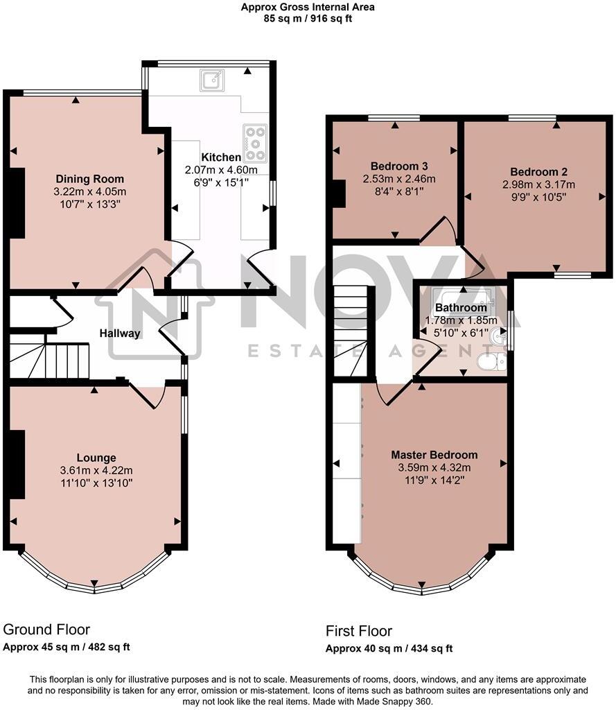 St. Michaels Crescent, Luton floorplan