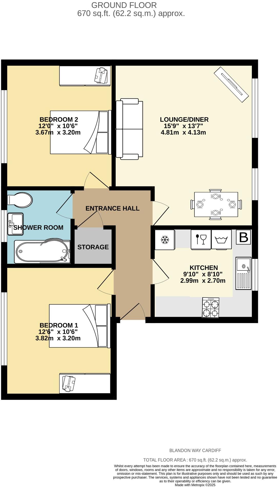Blandon Way, Cardiff, CF14 floorplan