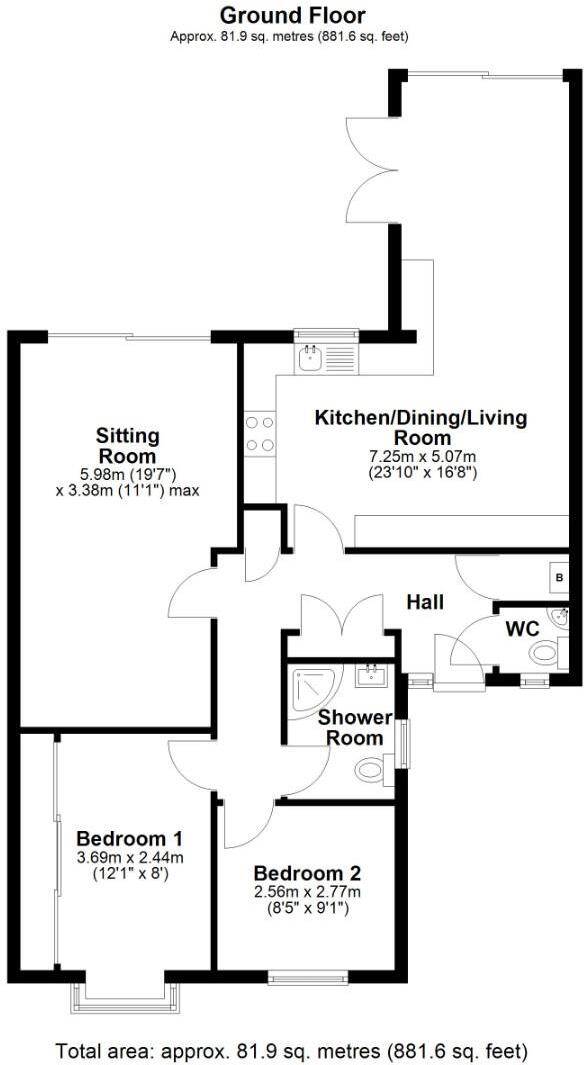 13 Wye Close, Barry, CF62 7TF floorplan