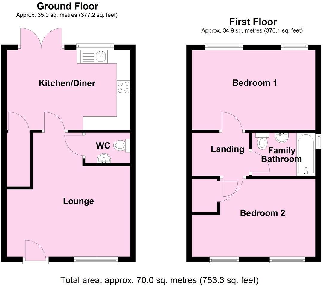 Hingston Drive, Hugglecote, Coalville, LE67 floorplan