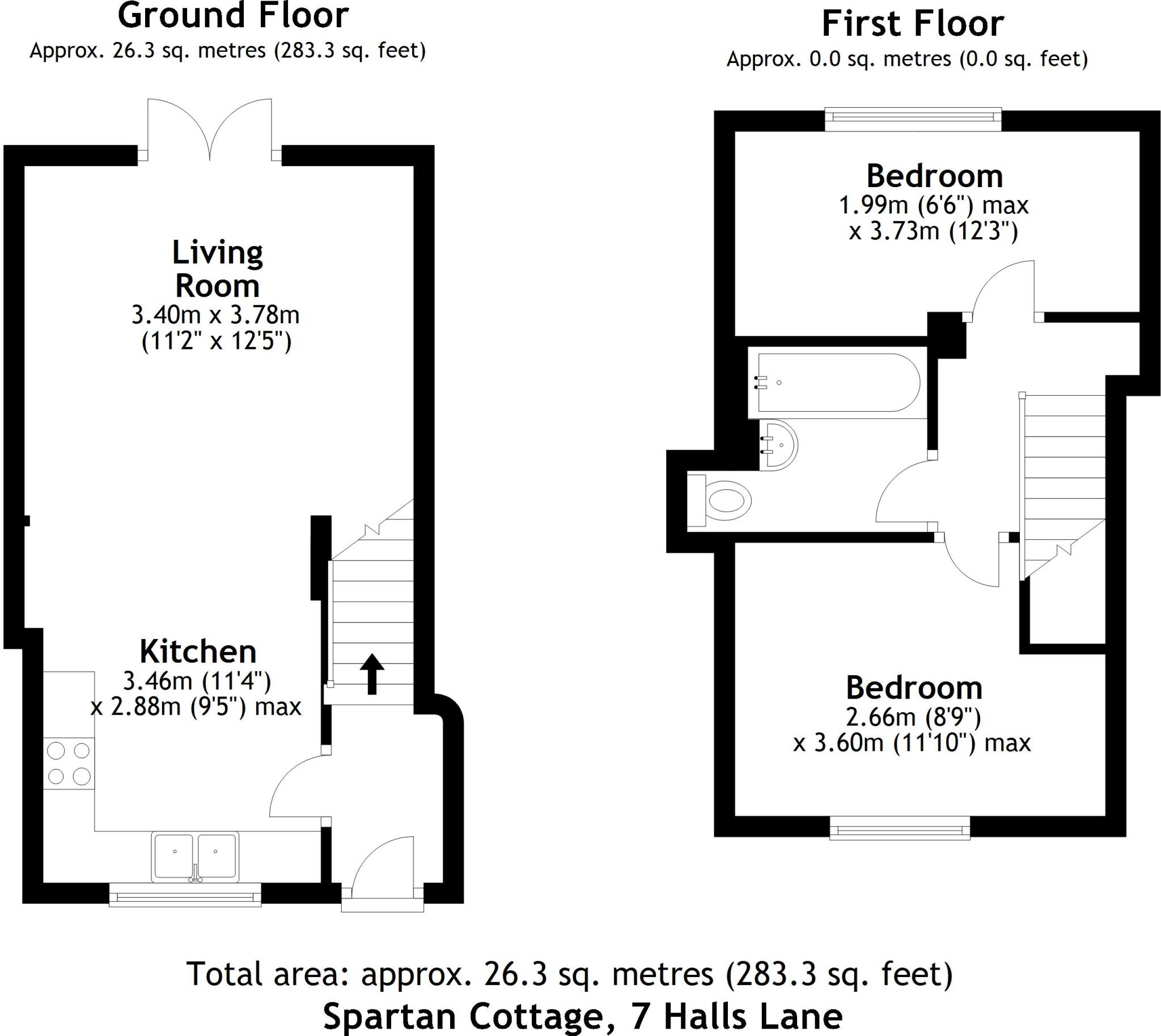Spartan Cottage, 7 Halls Lane floorplan