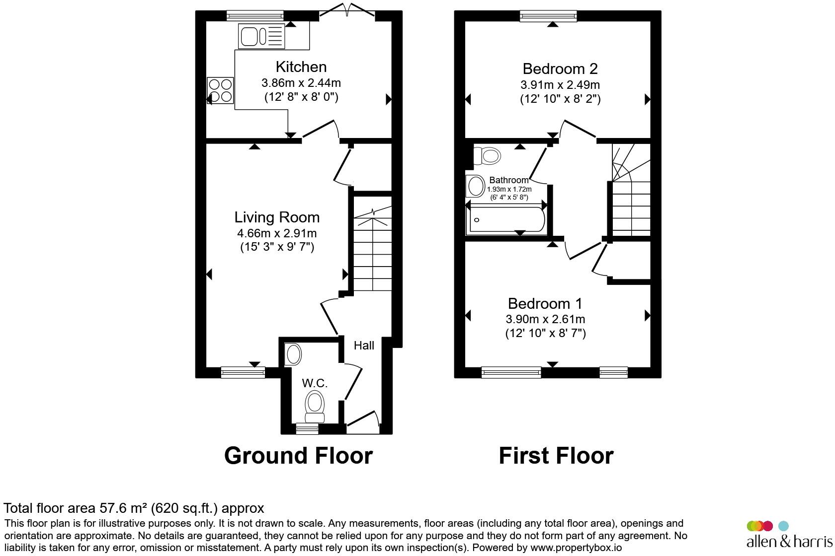 Whitley Close, Grove, Wantage floorplan