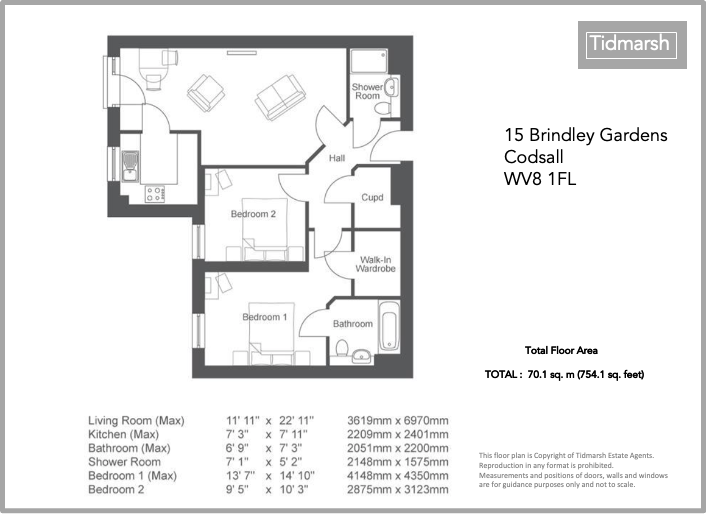 15 Brindley Gardens, Codsall, WV8 1FL floorplan