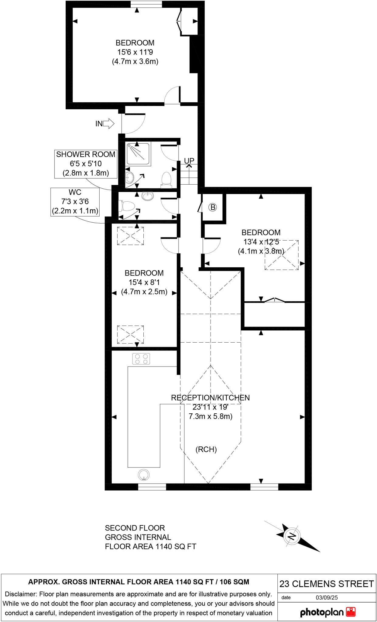 Flat 2, 23 Clemens Street, Leamington Spa floorplan