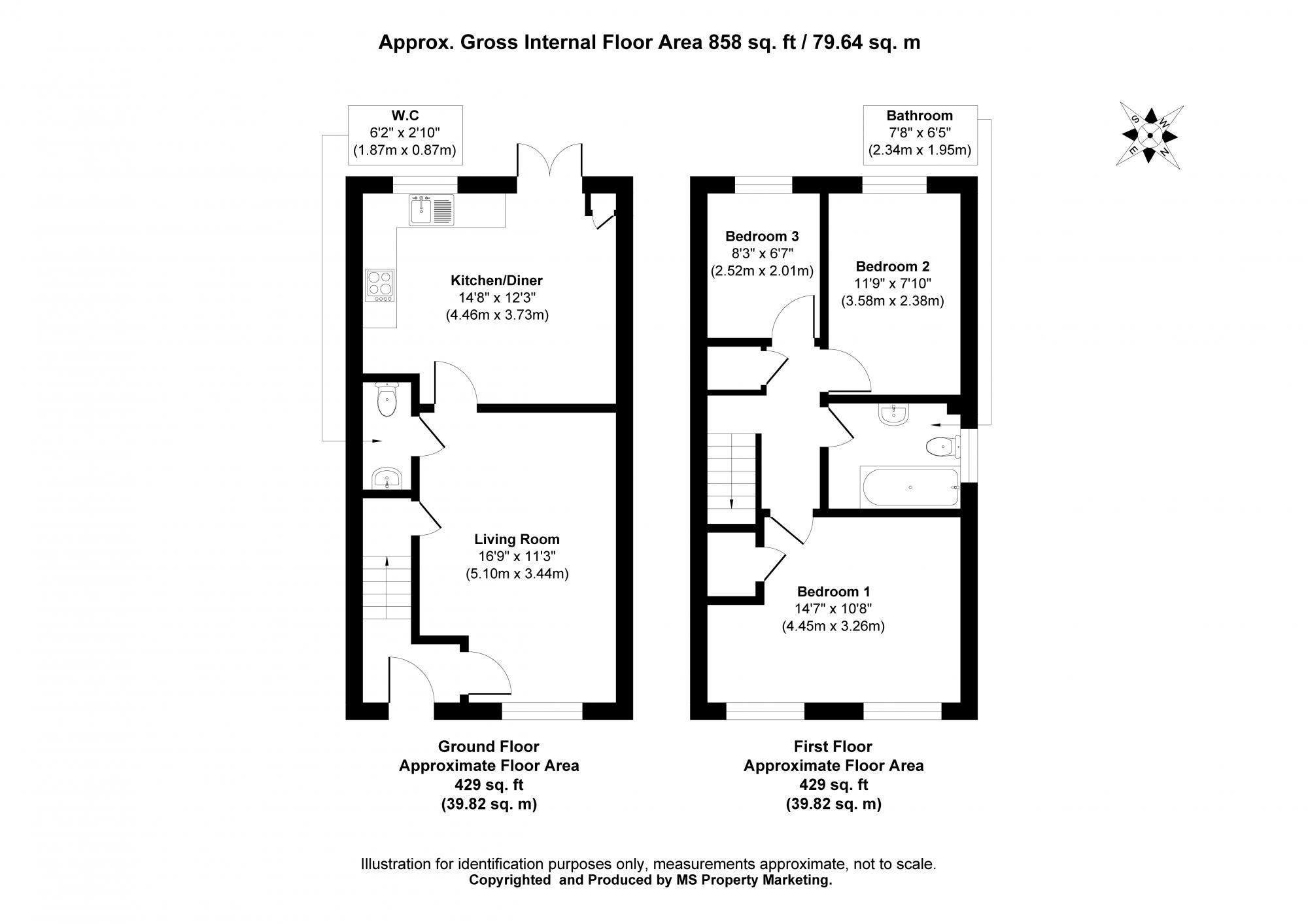Lister Gardens, Market Weighton, East Yorkshire, YO43 3SD floorplan