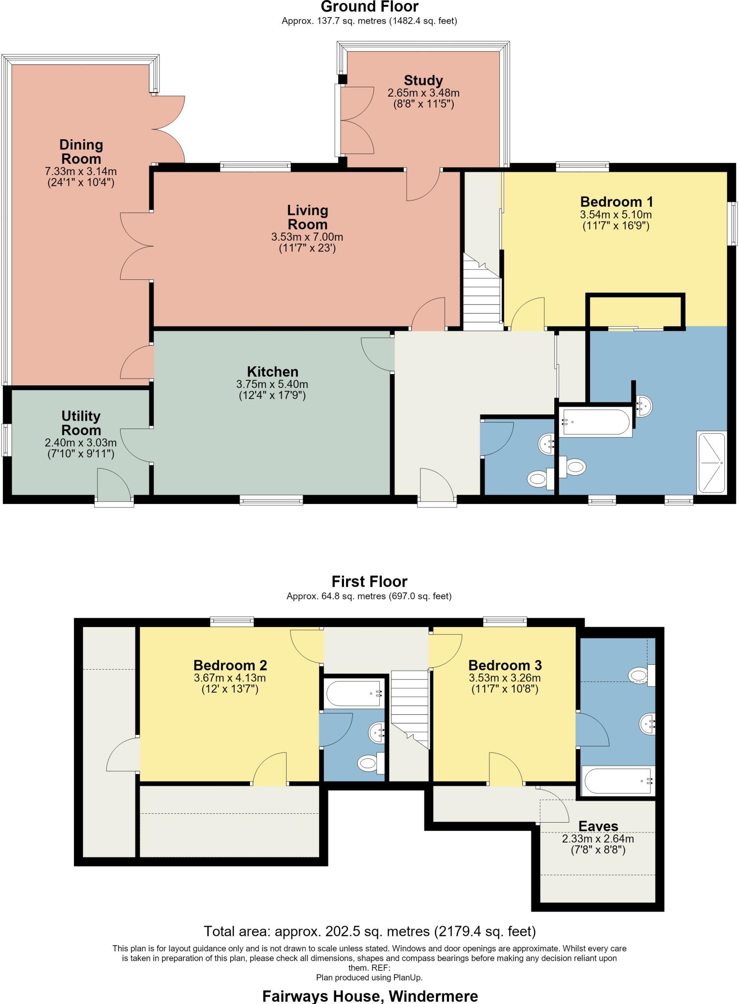 Fairways House, Birthwaite Road, Windermere  LA23 1DF floorplan