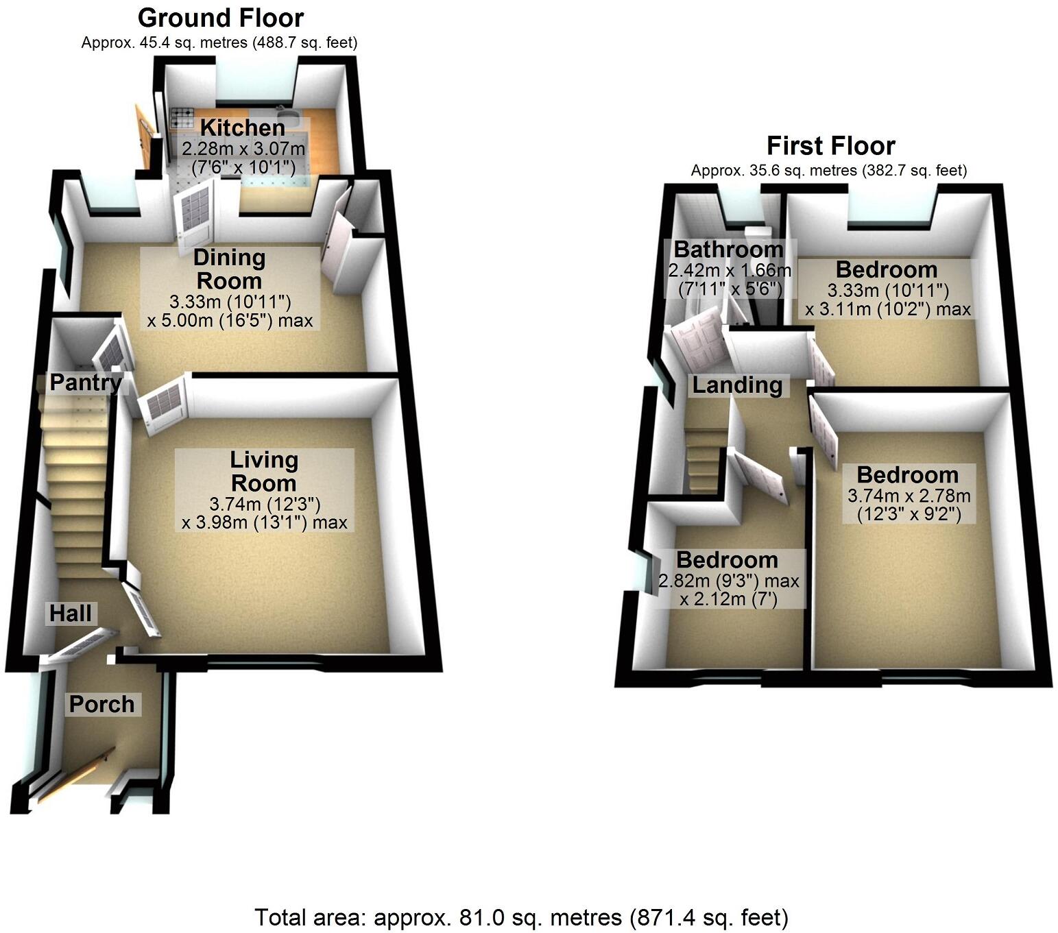 Stretton Road, Morton, Derbyshire. DE55 6GW floorplan