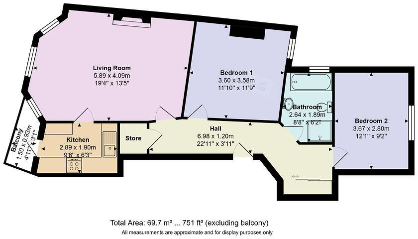 Undercliff Road, Bournemouth floorplan