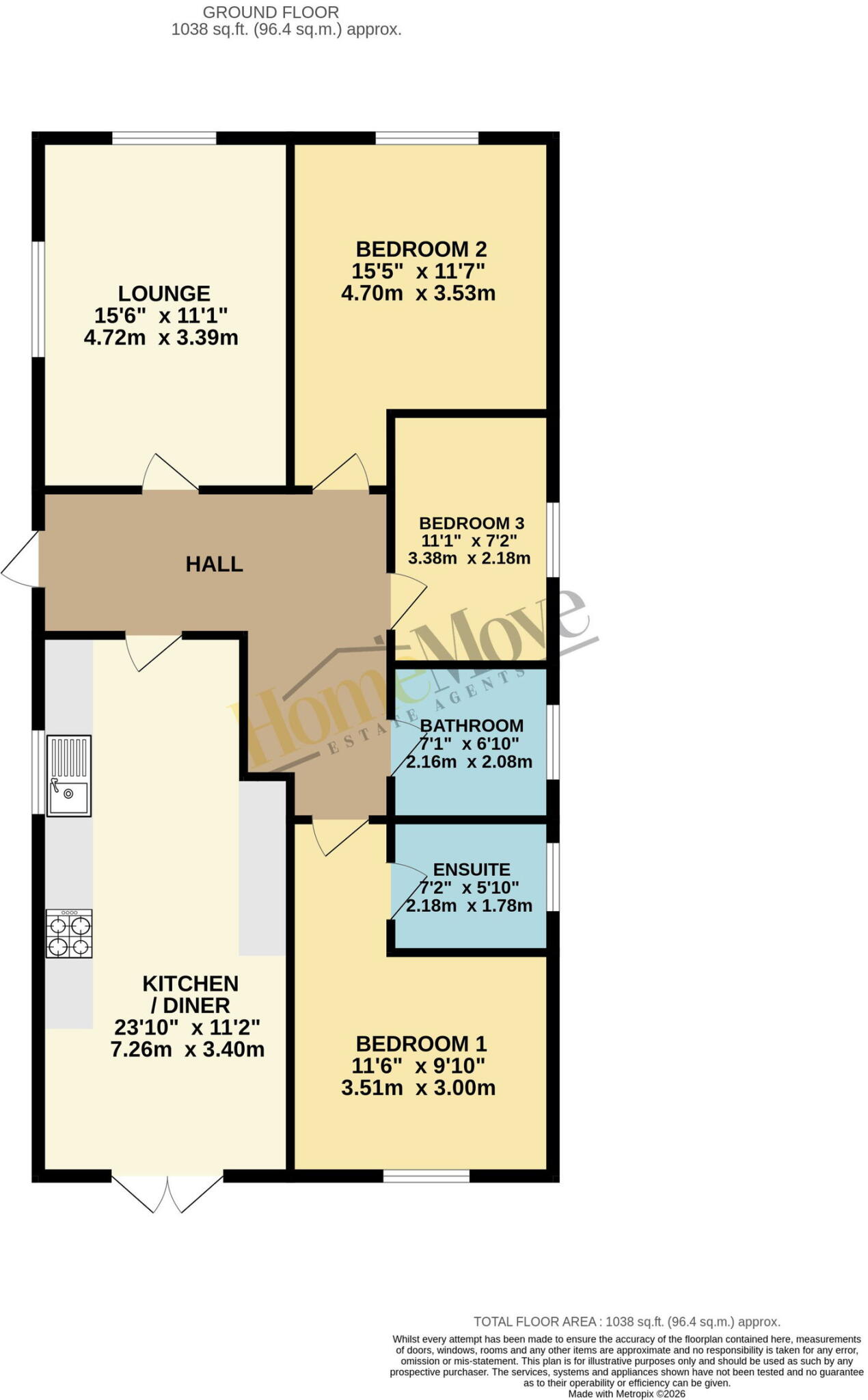 Keaton Close, Skegness, Lincolnshire, PE25 2LL floorplan