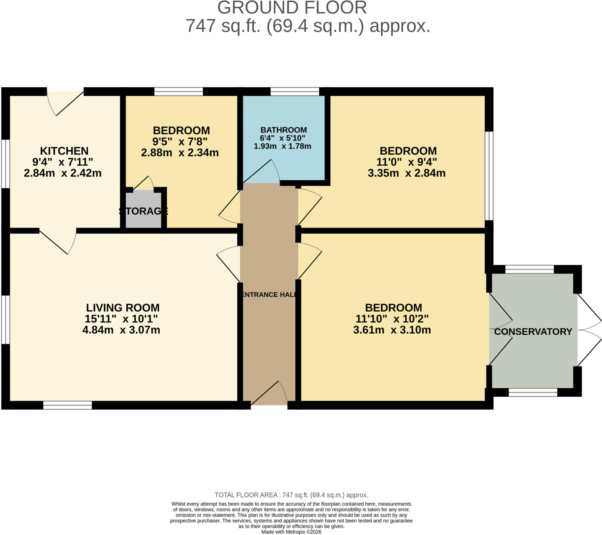 Brackenhill Close, Links View, Northampton, NN2 floorplan