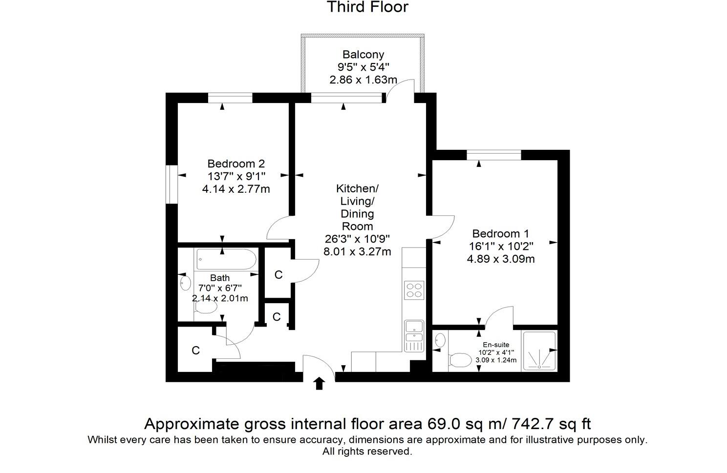 Ladybower Road, Worthing, BN13 floorplan