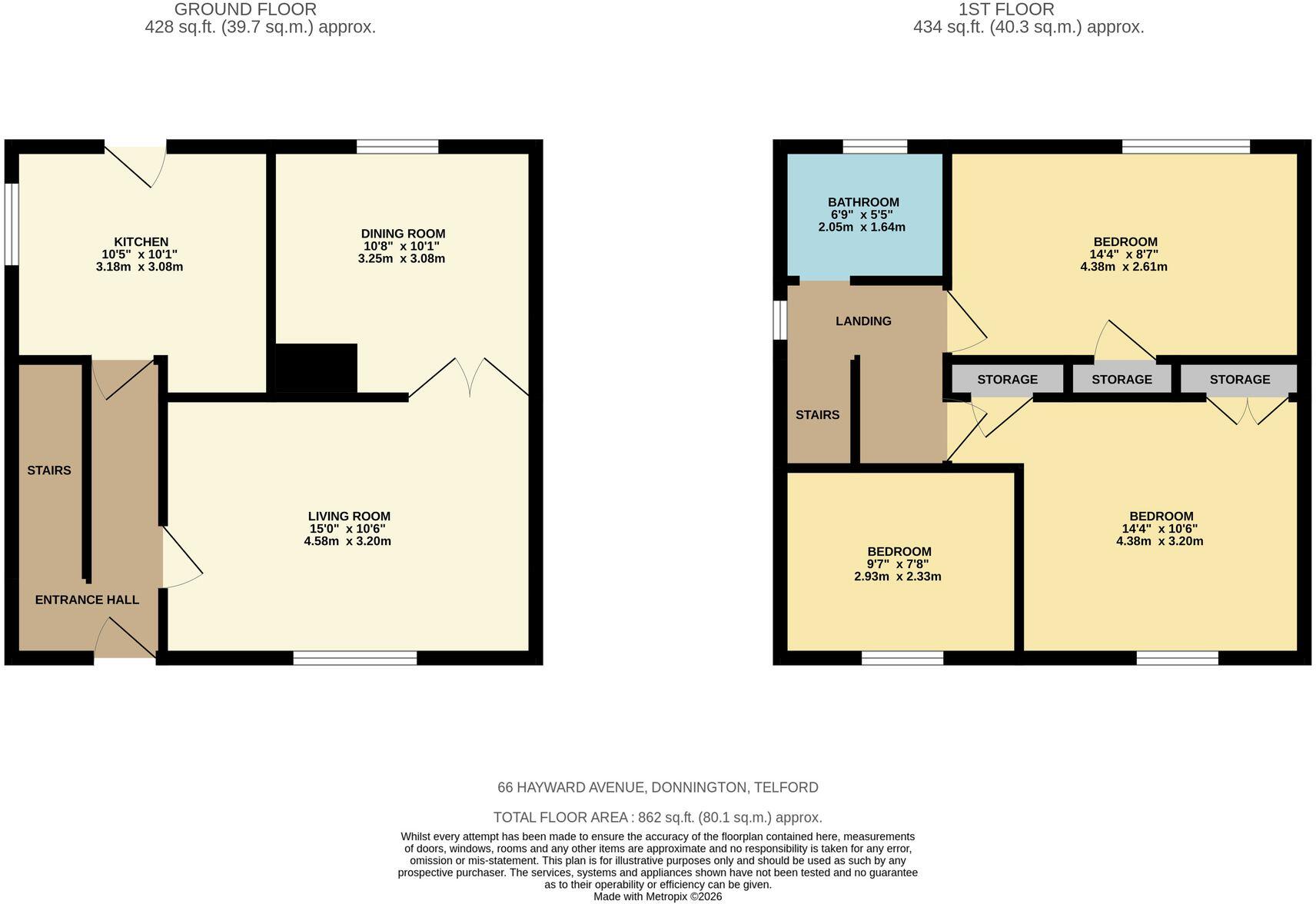 66 & 68 Hayward Avenue, Donnington, Telford floorplan