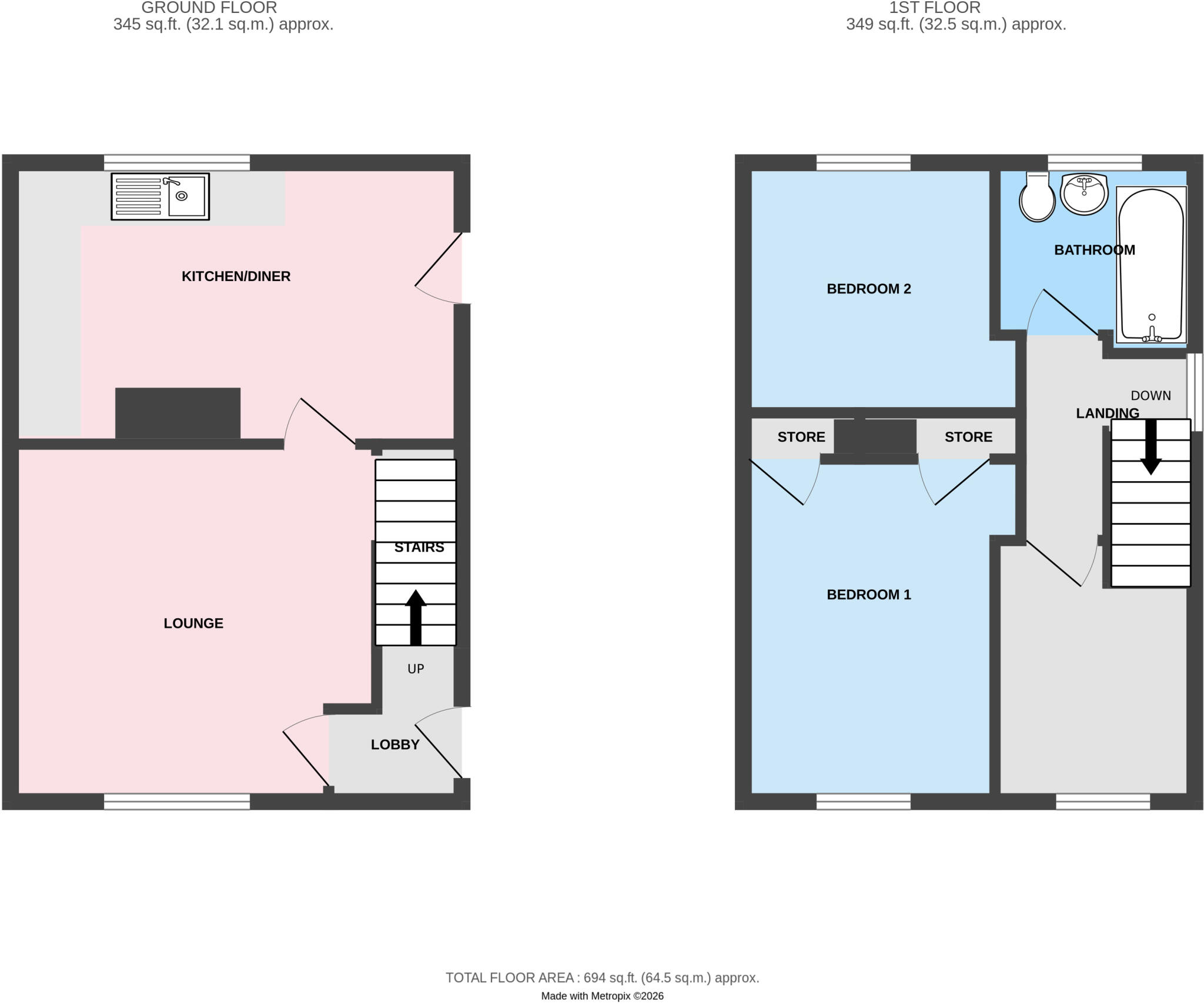 Hills Lane Drive, Madeley, Telford, Shropshire, TF7 floorplan