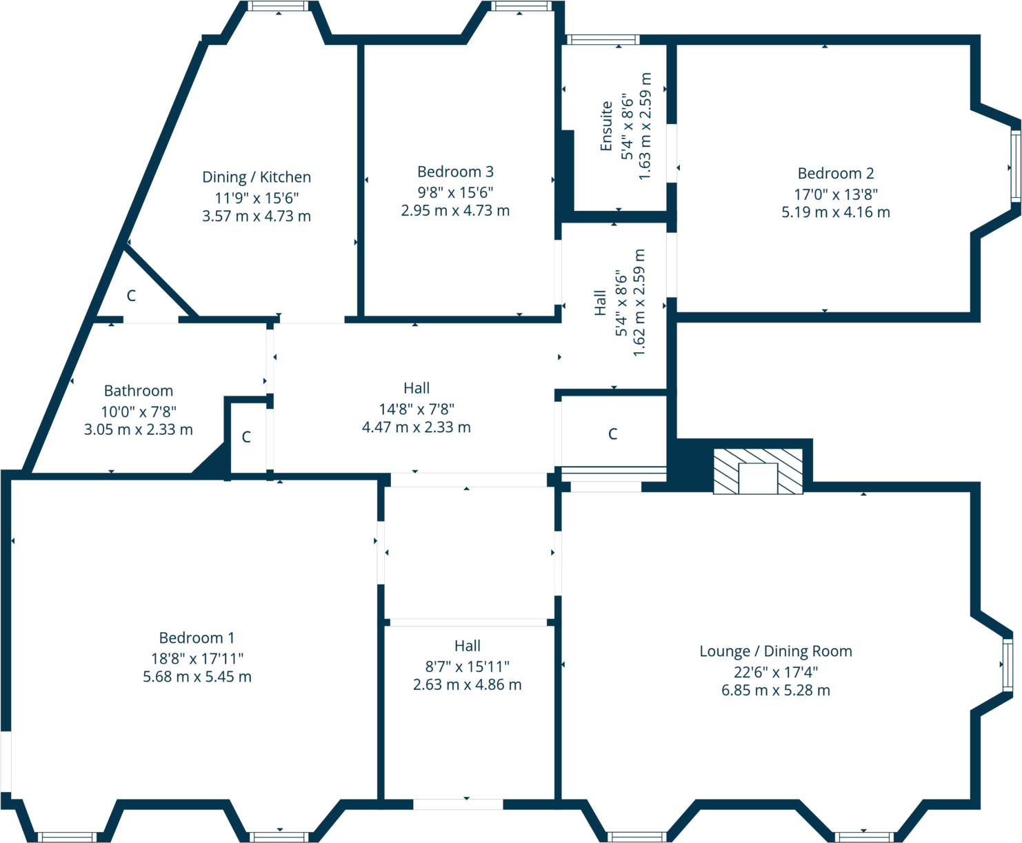 1 Royal Crescent, Park, G3 7SL floorplan