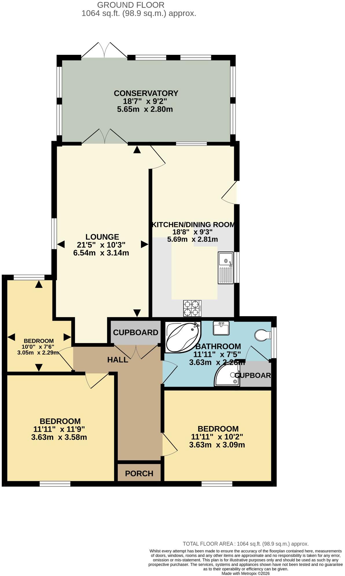Church Road, TIPTREE floorplan