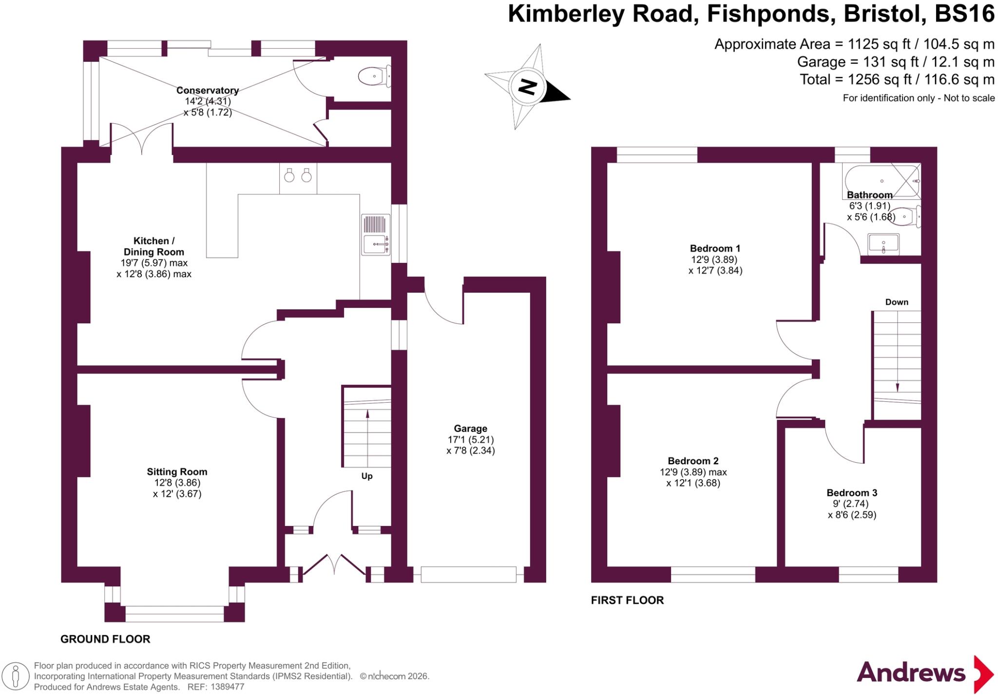 Kimberley Road, Fishponds, Bristol, BS16 floorplan