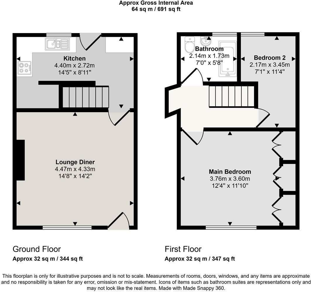 Keighley Road, Cowling floorplan