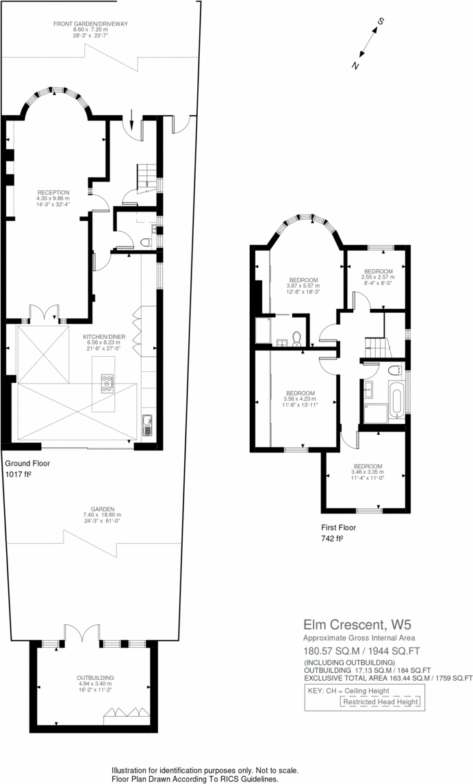 Elm Crescent, London, W5 floorplan