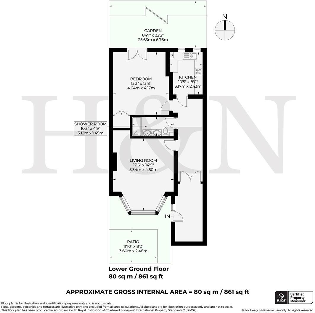 Garden Apartment, Kingsway, Hove floorplan