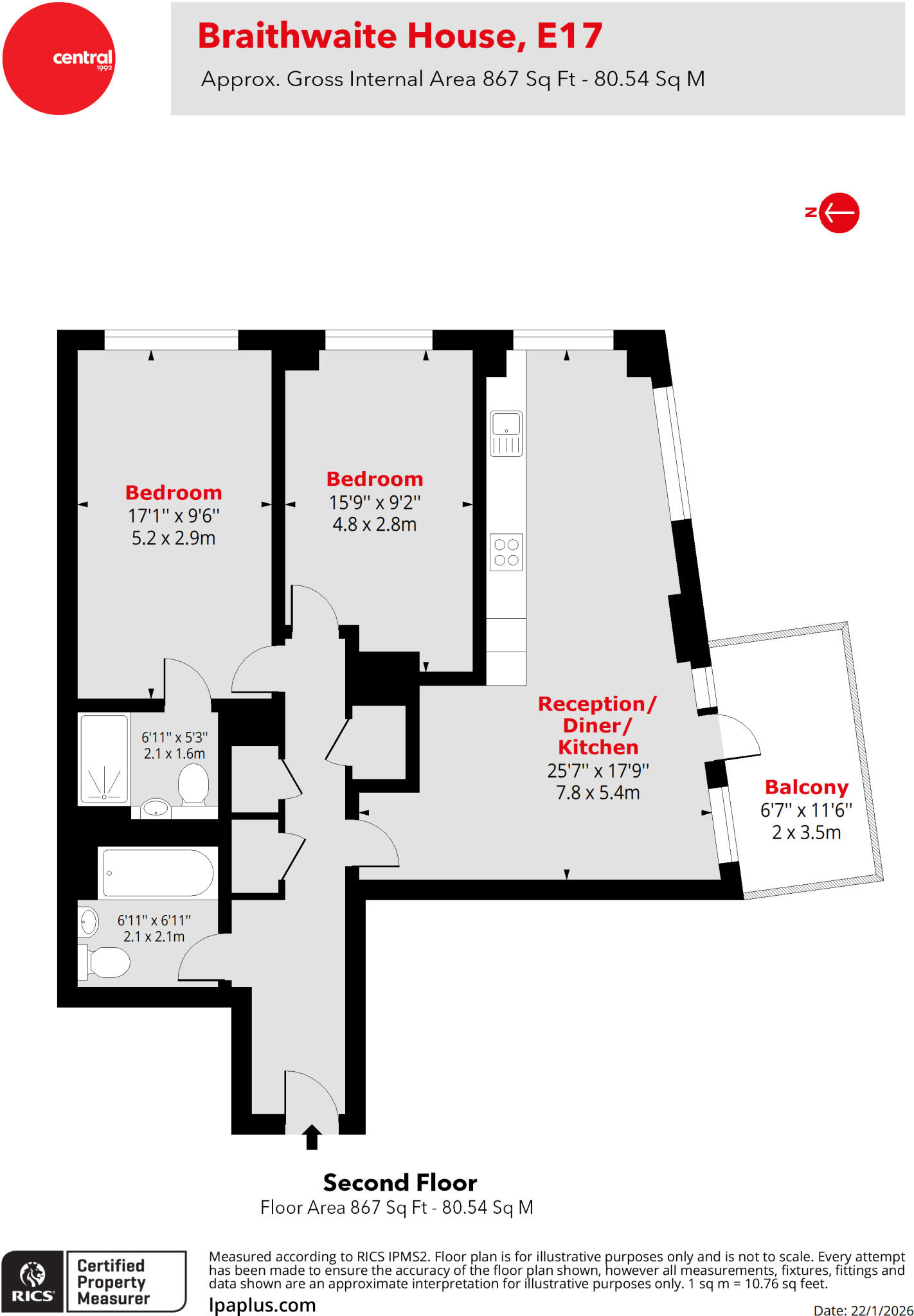 Troubridge Square, Walthamstow, London, E17 floorplan