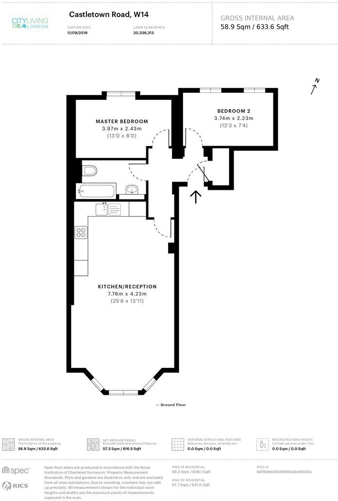 Castletown Road, West Kensington, W14 floorplan