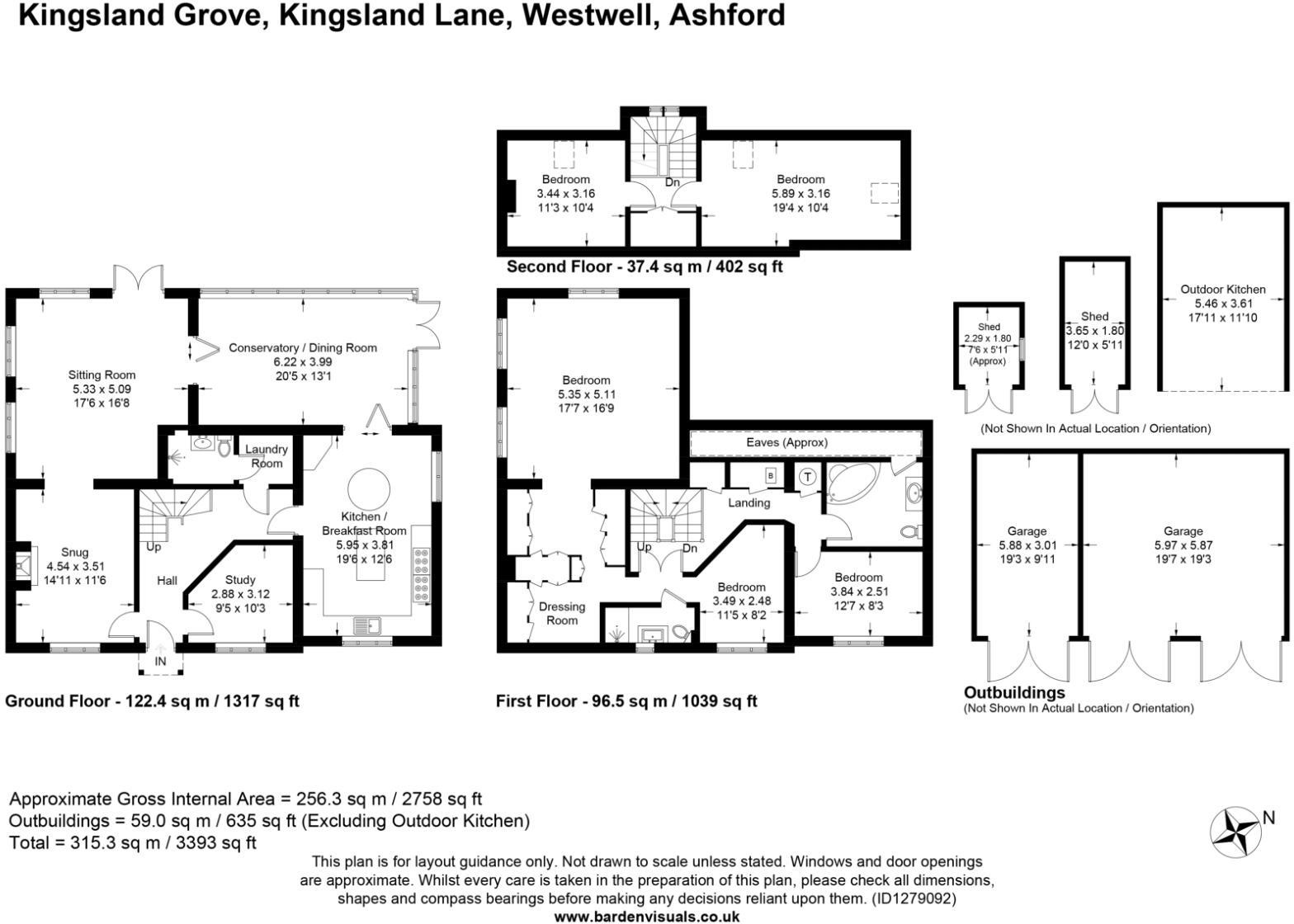 Kingsland Lane, Westwell, Kent, TN25 floorplan