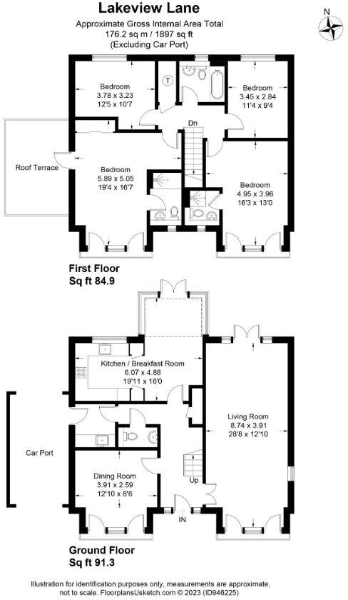 Lakeview Lane, Mytchett, Camberley, Surrey, GU16 floorplan