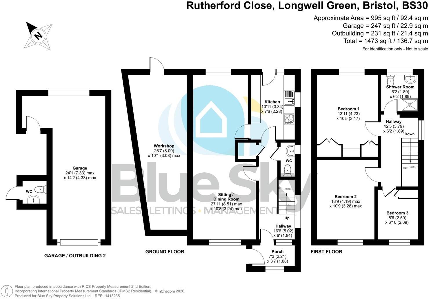 Rutherford Close, Longwell Green, Bristol floorplan