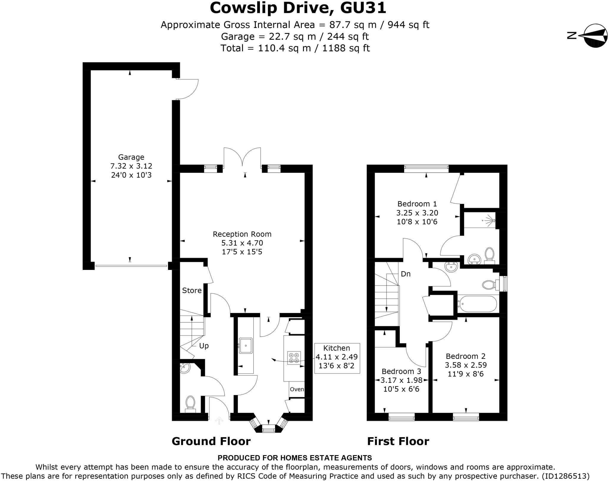 Cowslip Drive, Petersfield, Hampshire floorplan