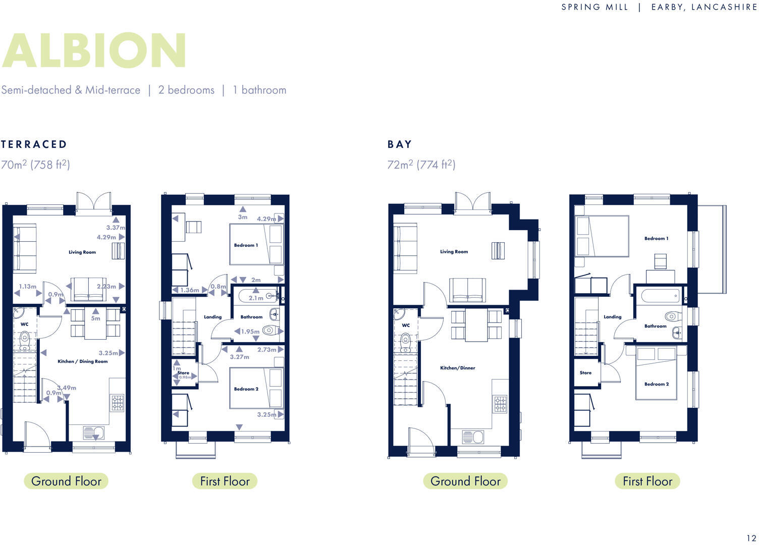 Plot 21 Spring Mill, Earby floorplan