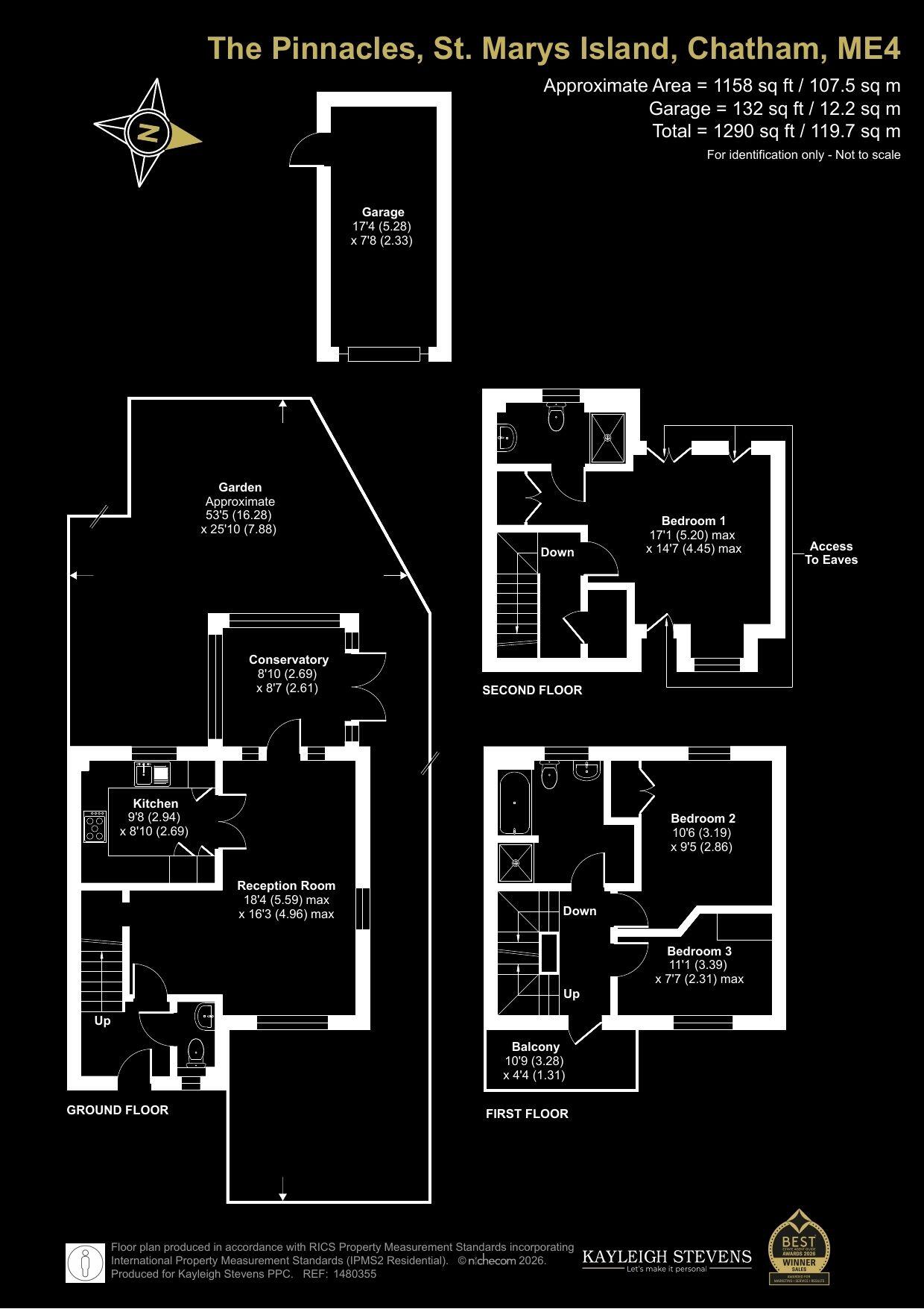 Three Bedroom Semi-Detached Townhouse | Balcony with Open Views | Garage & Parking floorplan