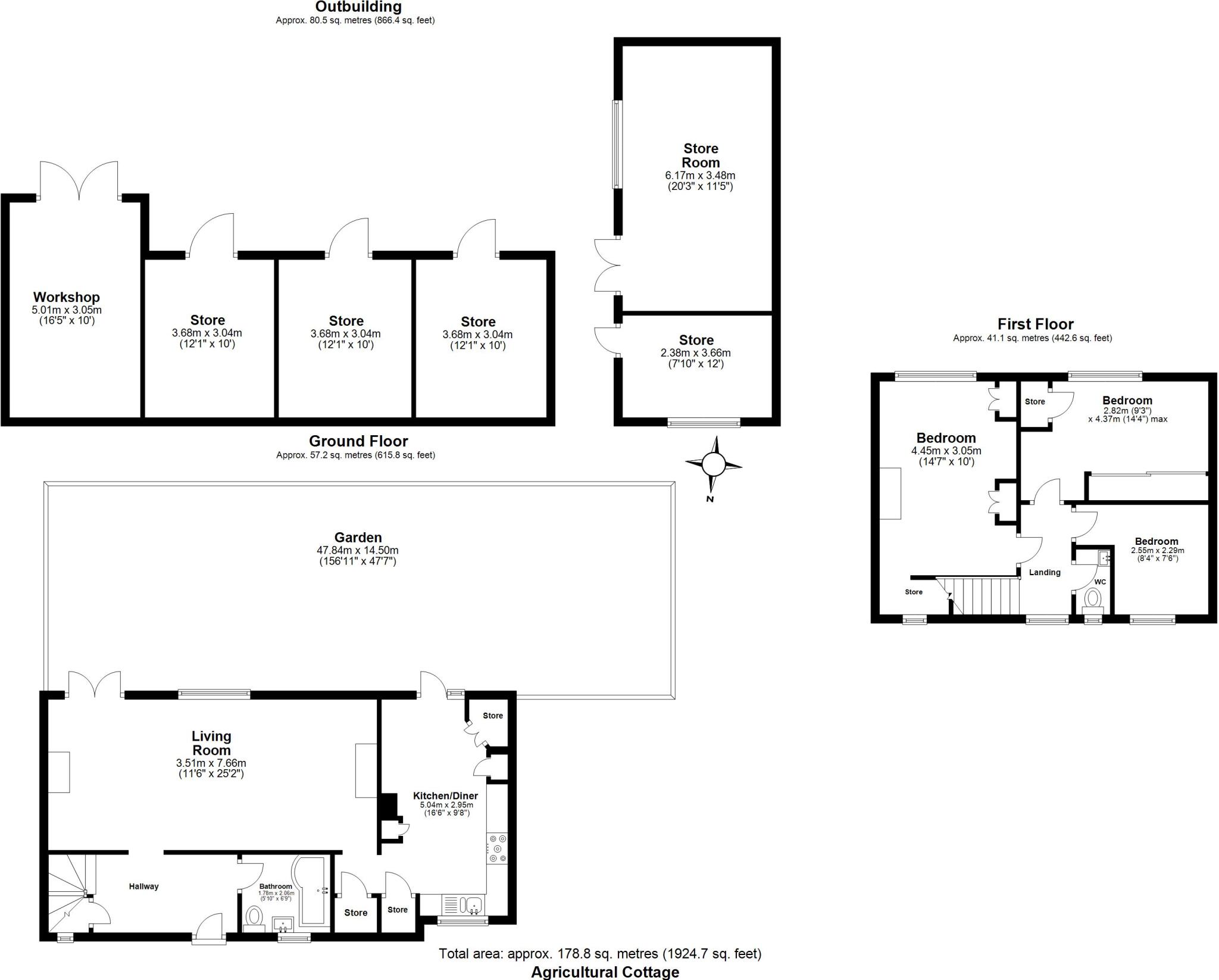 Agricultural Cottages, Church Road, West Hanningfield, Chelmsford floorplan