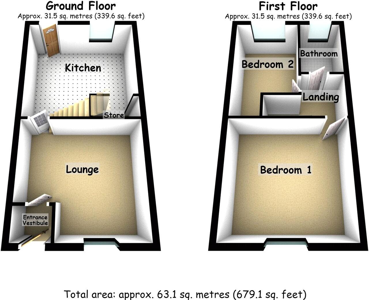 Gordon Street, Newhey, Rochdale, Greater Manchester, OL16 floorplan