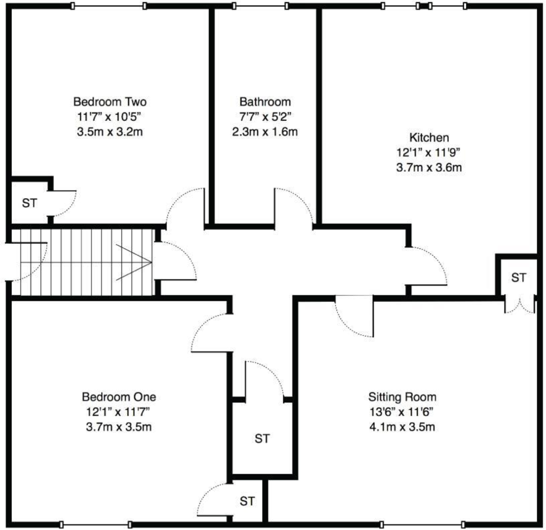 26 Oxgang Road, Grangemouth, Falkirk, FK3 9BZ floorplan