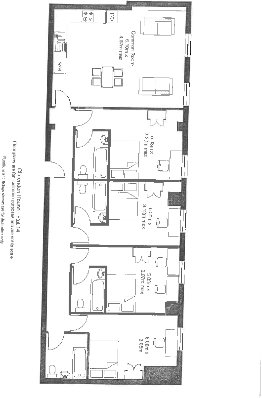 Flat 14 Clarendon House Clarendon Square,Leamington Spa,CV32 floorplan