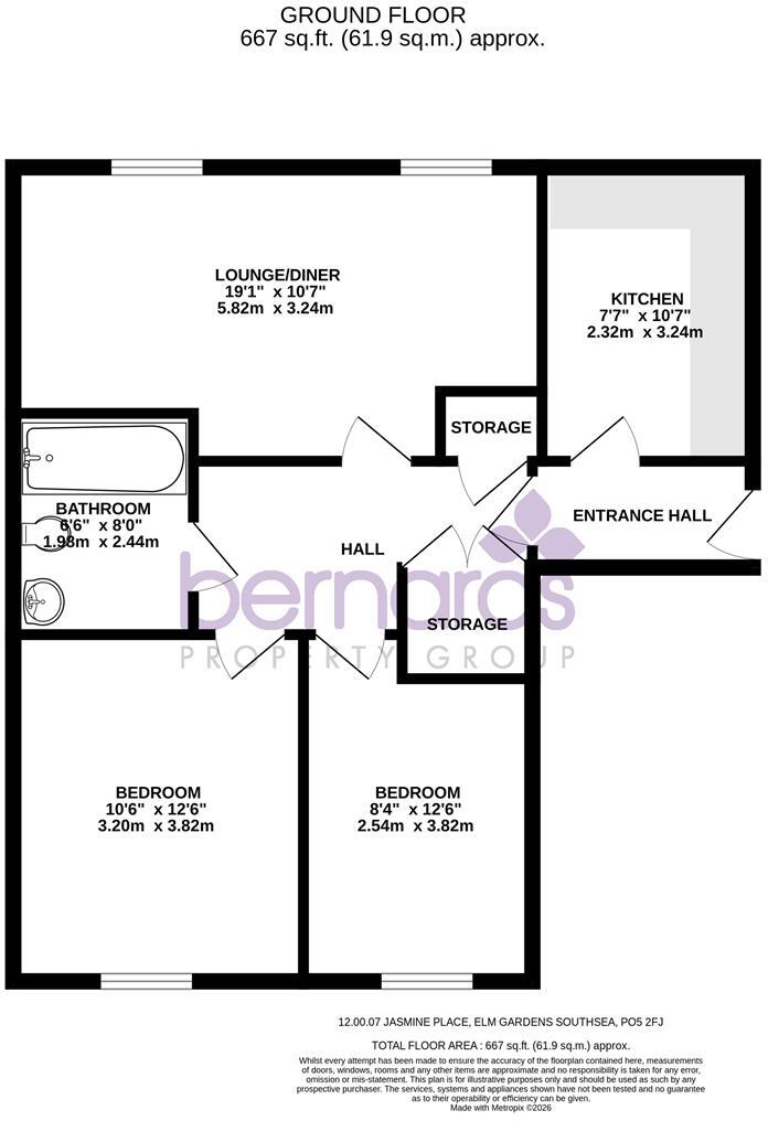 Grove Road South, Southsea floorplan