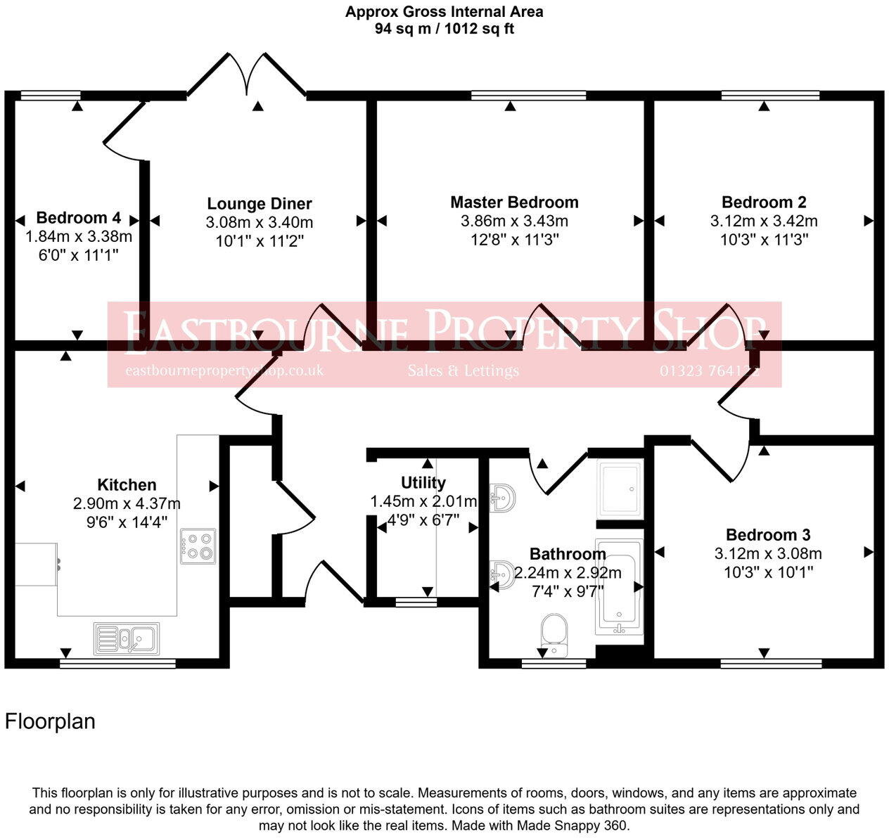 Woburn Way, Eastbourne, BN22 0UU floorplan