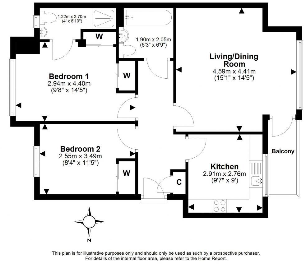 75A Auld Coal Road, Bonnyrigg, EH19 3WH floorplan