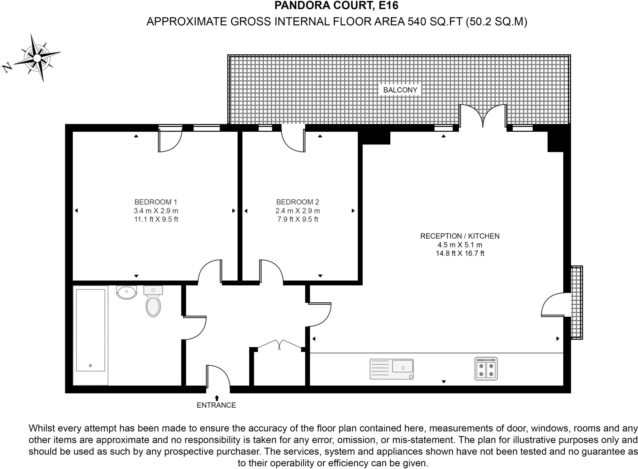 Pandora Court, 8 Robertson Road, Canning Town, London, E16 floorplan