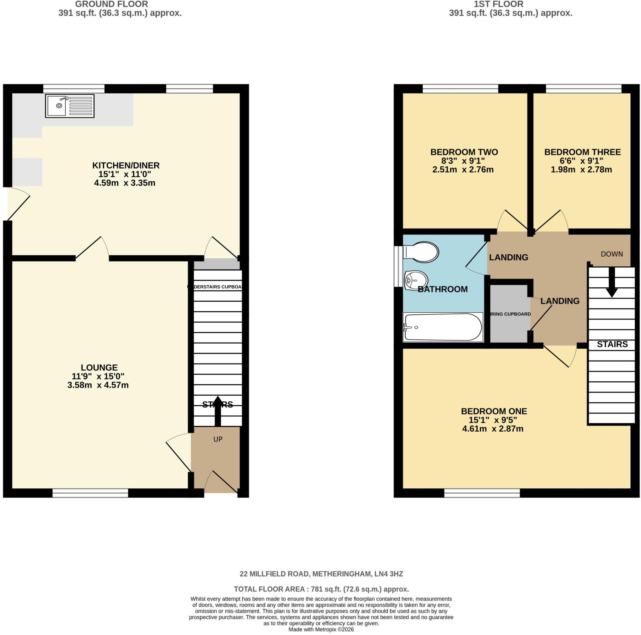 Millfield Road, Metheringham, LN4 floorplan