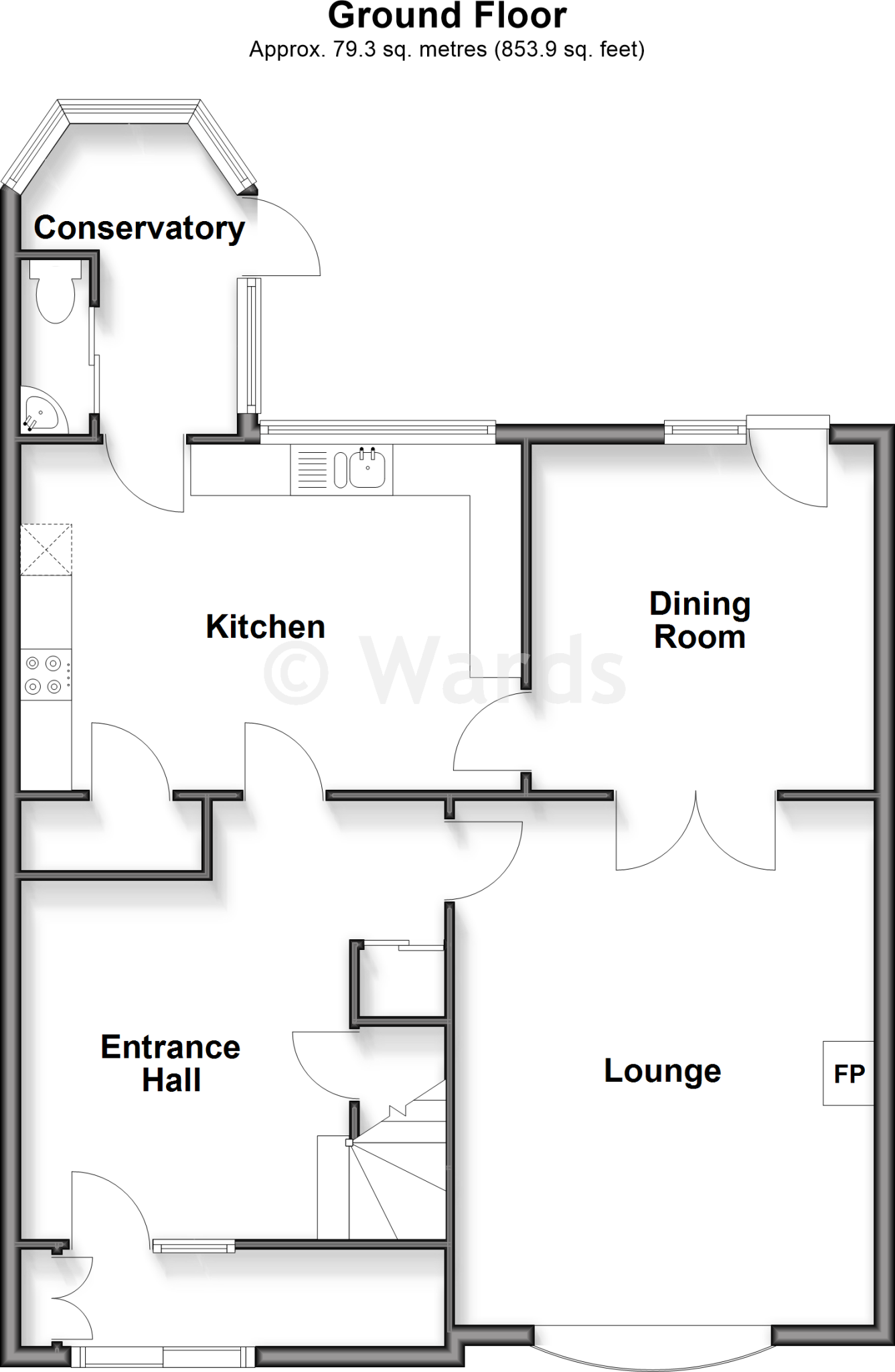 Downs Road, East Studdal, Dover, Kent floorplan