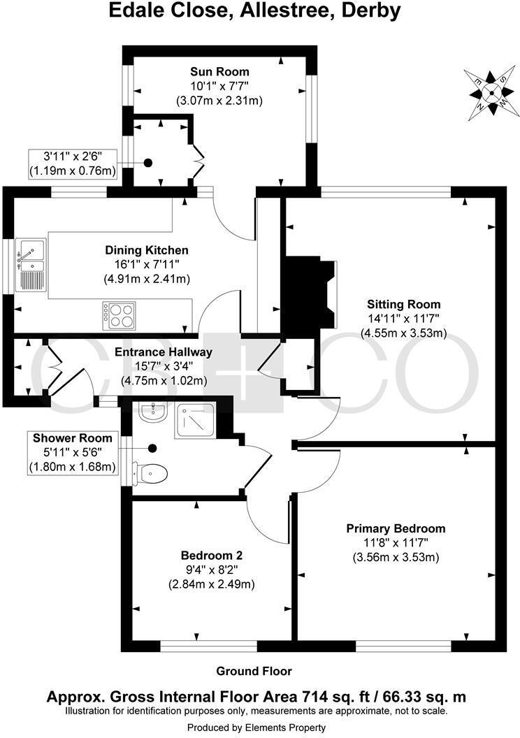 Edale Close, Allestree, Derby floorplan