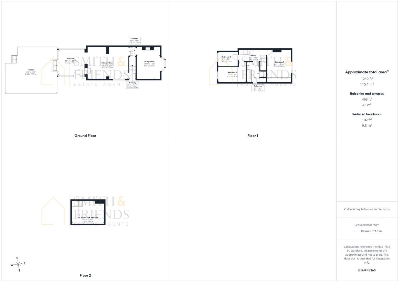The Leas, Darlington floorplan