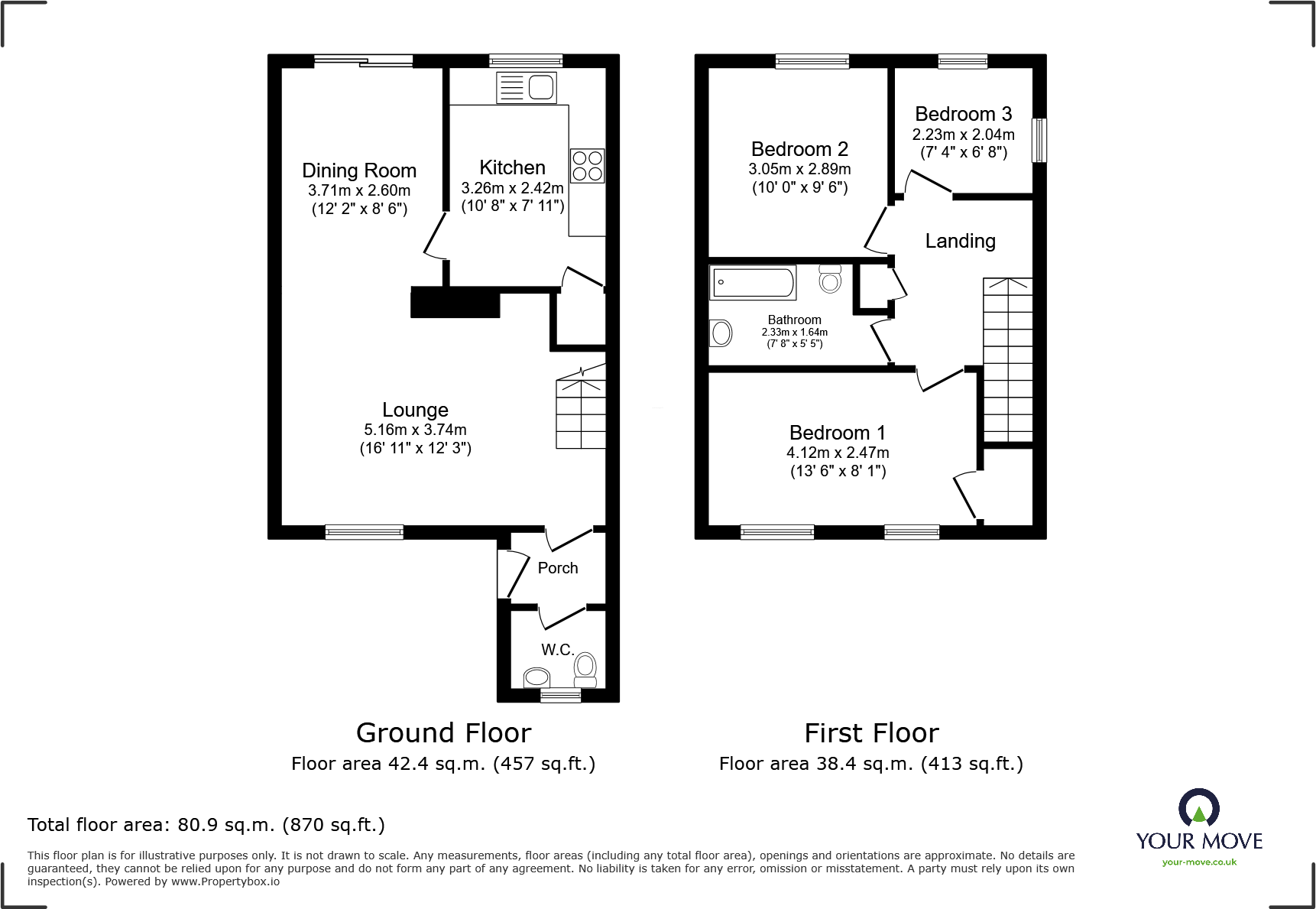 Lee Avenue, Washingborough, Lincoln, Lincolnshire, LN4 floorplan