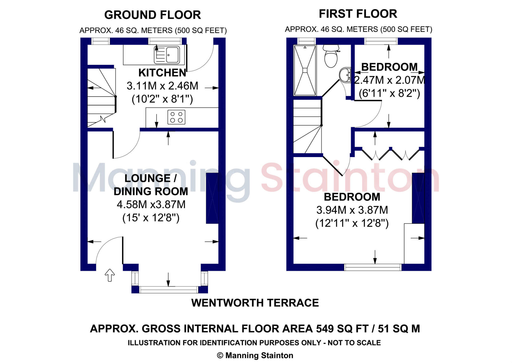 Wentworth Terrace, Rawdon, Leeds, West Yorkshire floorplan