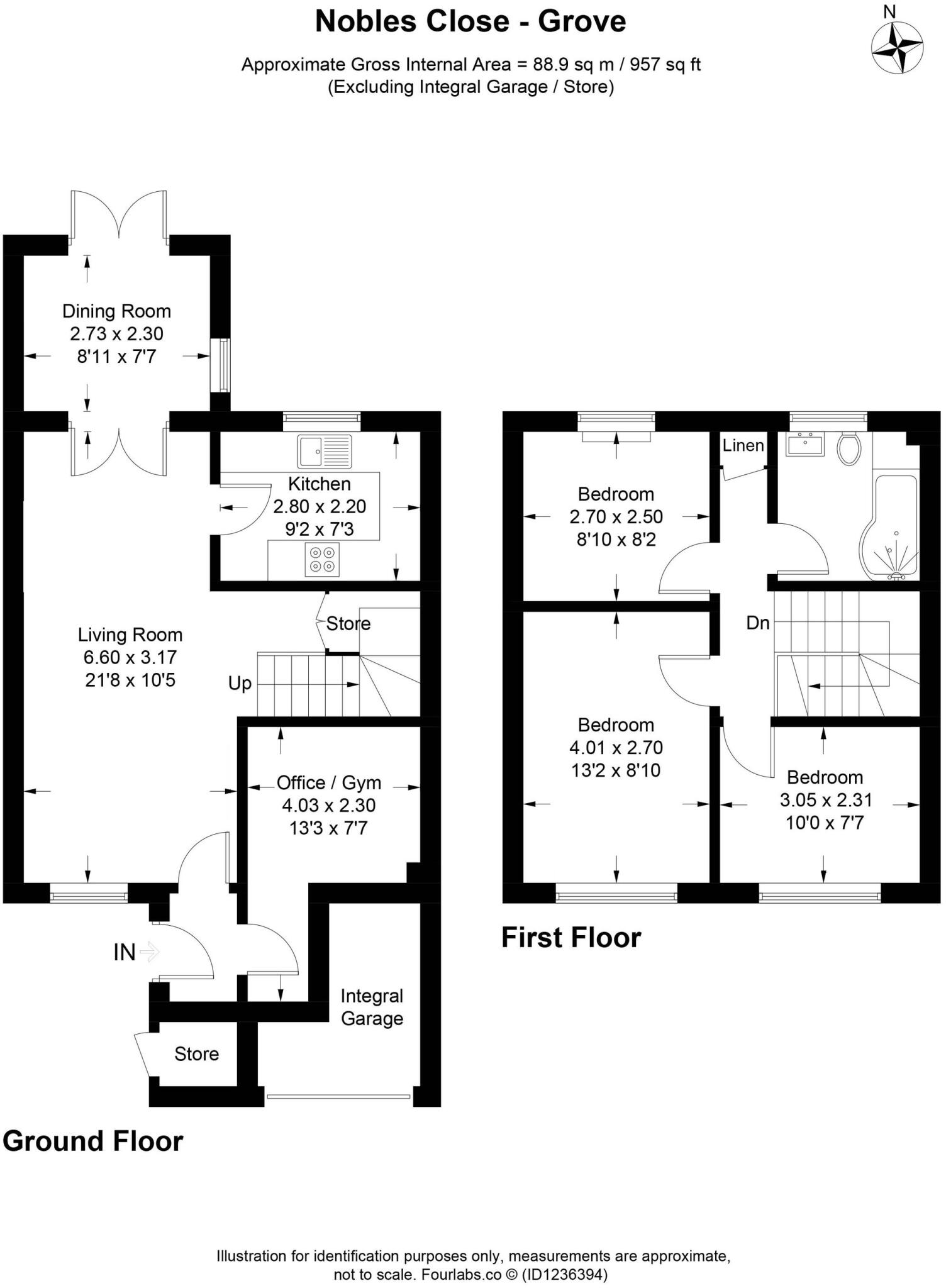 Nobles Close, Grove, OX12 floorplan