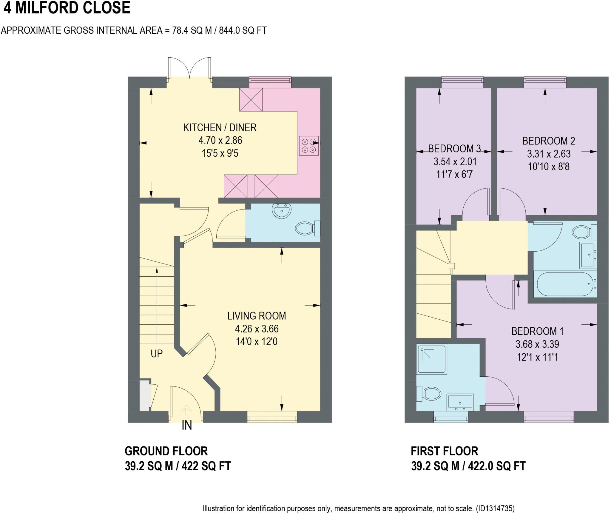 Milford Close, Wingerworth, Chesterfield floorplan