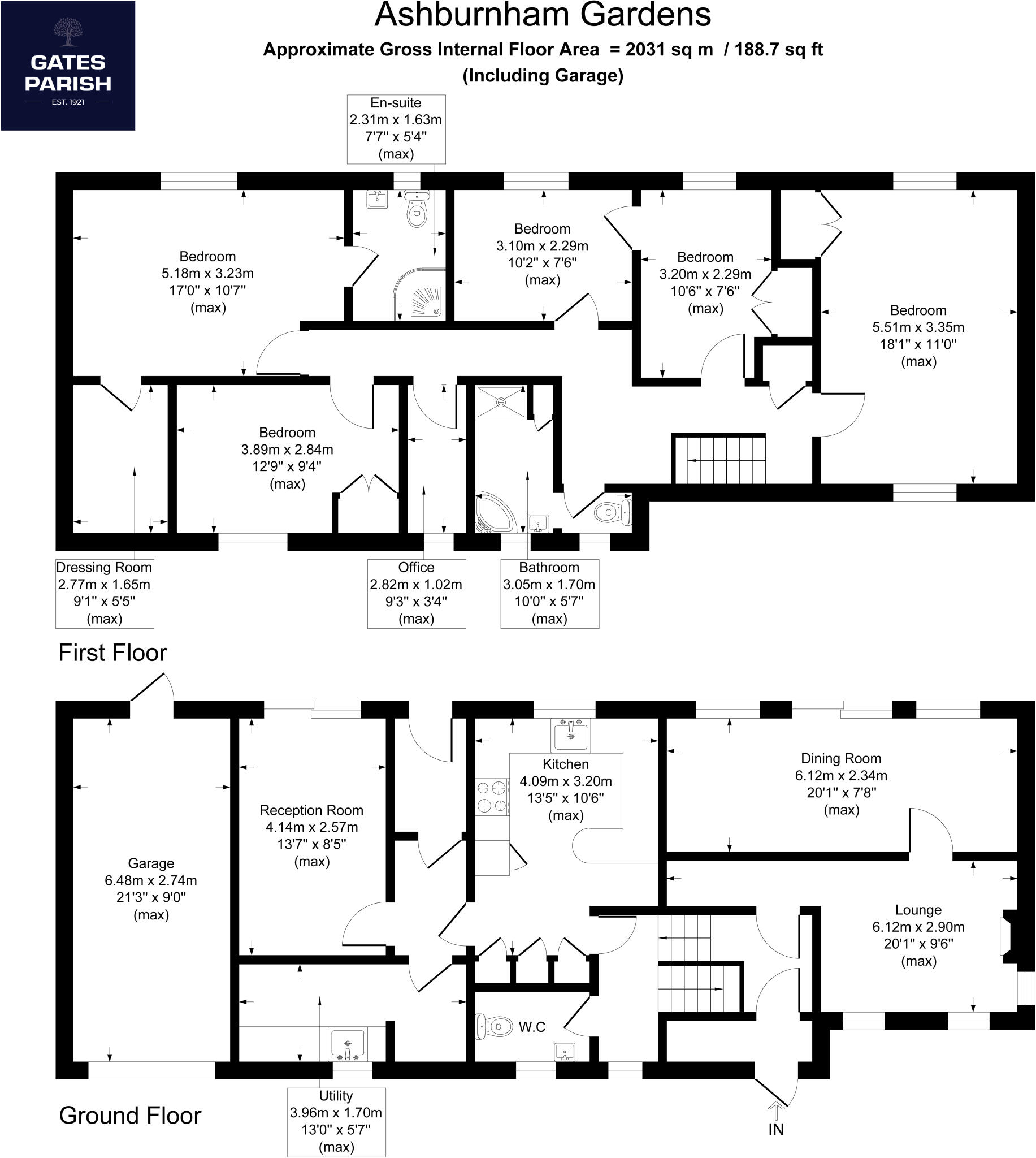 Ashburnham Gardens, Upminster, RM14***Golf Course Backing*** floorplan