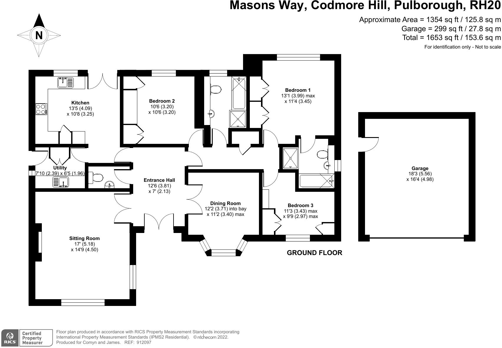 Masons Way, Codmore Hill, Pulborough, West Sussex, RH20 floorplan