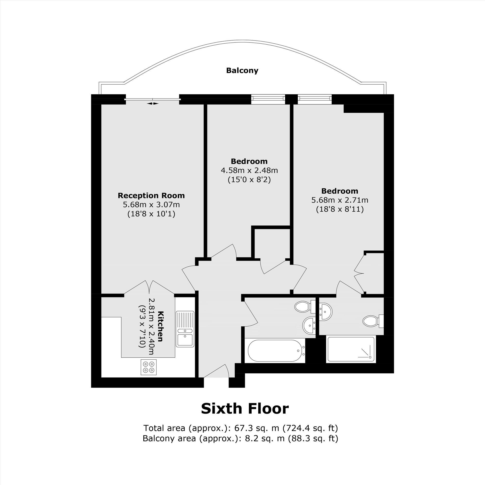 Beckford Close, Earls Court floorplan